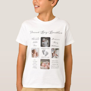 Footprints Photo Birth Keepsake Proud Brother T-Shirt