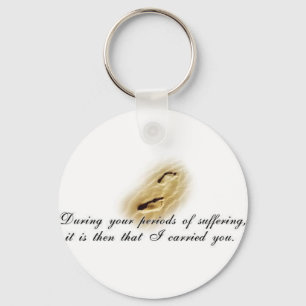 Footprints-poem Key Ring