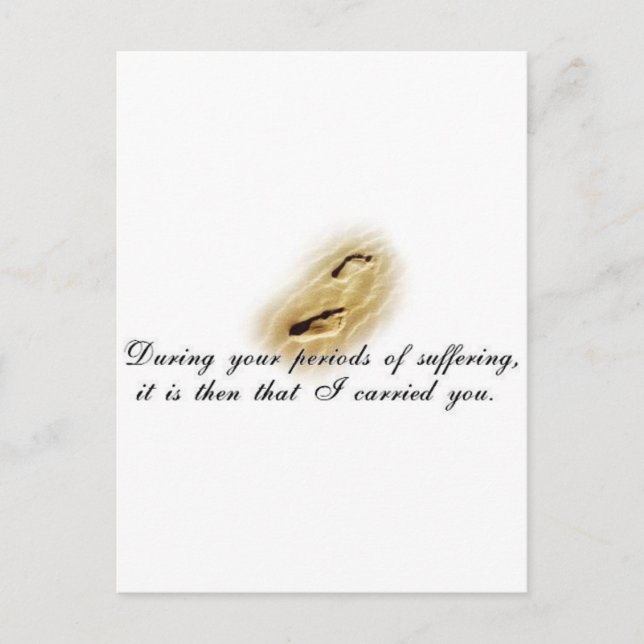 Footprints-poem Postcard (Front)