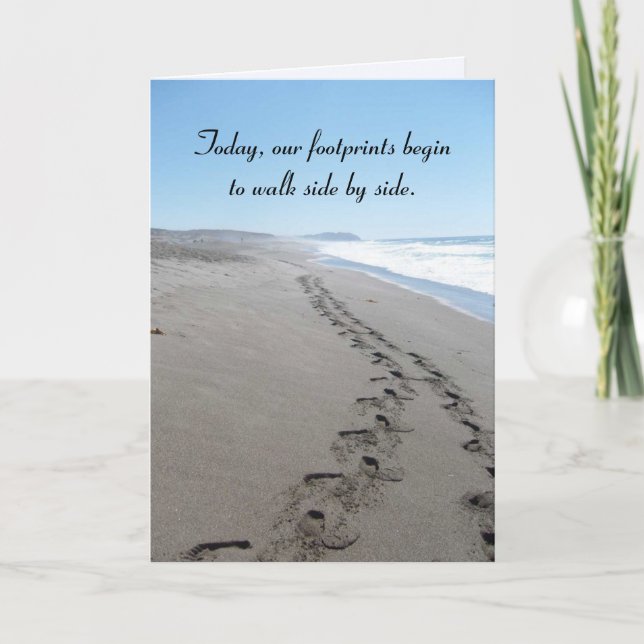 Footprints Pre-Wedding Card (Front)