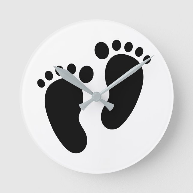 Footprints Round Clock (Front)