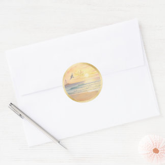 Footprints Sympathy Matching Round Envelope Seals