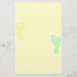 Footprints (Yellow and Green) Stationery