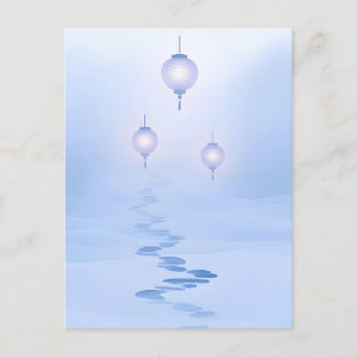 Footprints Zen Garden Journey Holiday Postcard