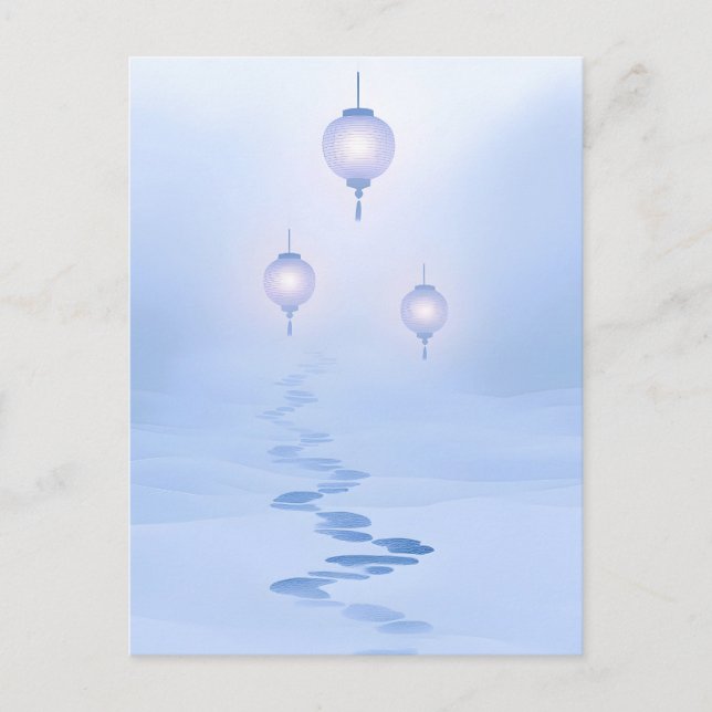 Footprints Zen Garden Journey Holiday Postcard (Front)
