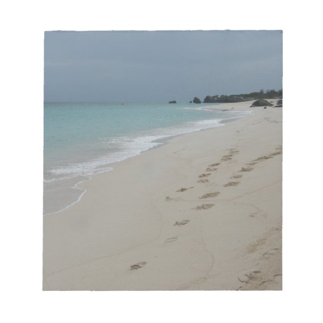 Footsteps in Bermuda Sand Notepad (Front)