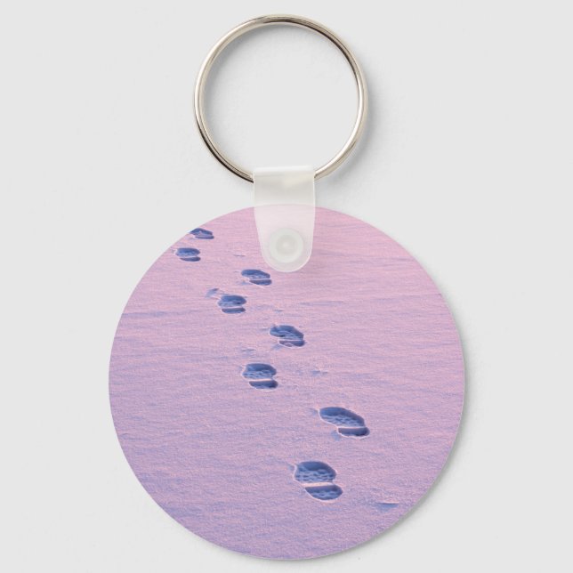 Footsteps on snow key ring (Front)