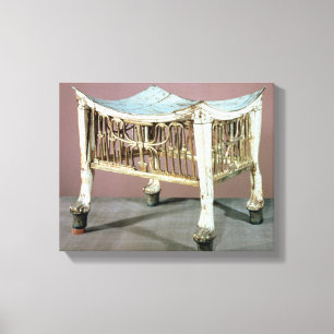 Footstool used by the child-king at the beginning canvas print