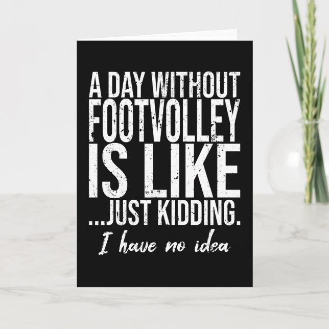 Footvolley funny sports gift card (Front)
