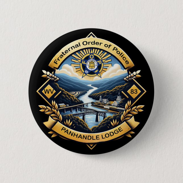 FOP Lodge 83 6 Cm Round Badge (Front)