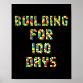 For 100 Days Happy 100th Day Of School Kids  Poster