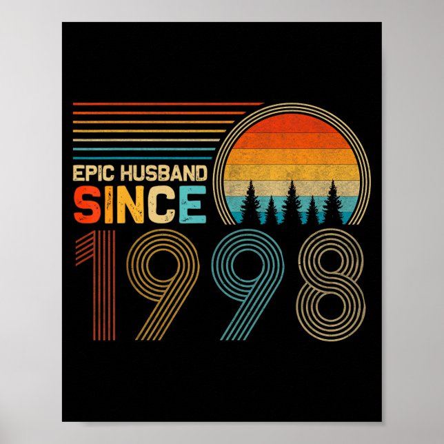 For 24th Wedding Anniversary Him Epic Poster (Front)