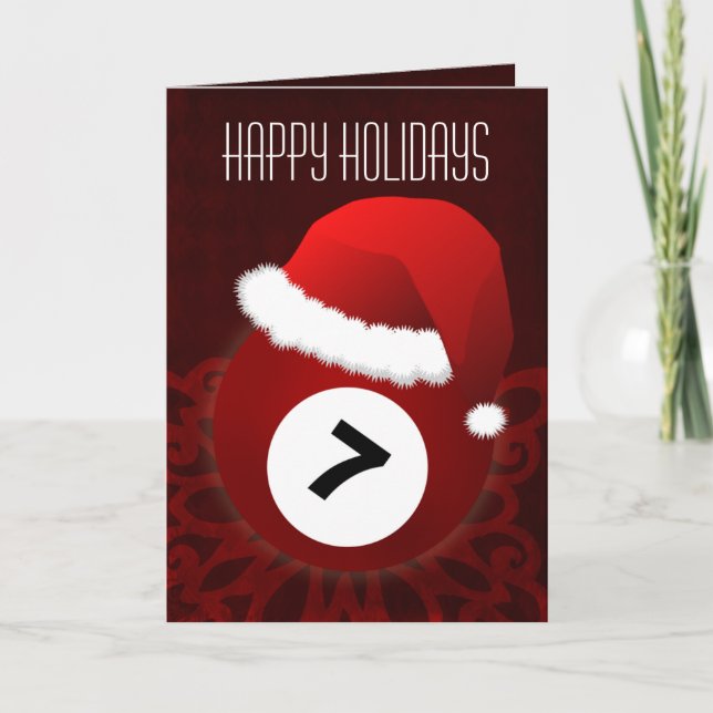 for a billiard player Christmas Cards (Front)