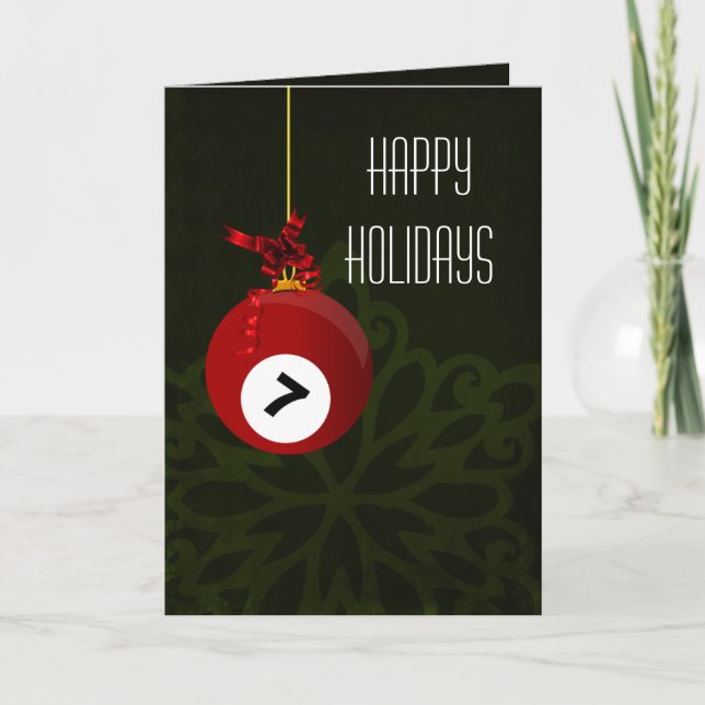 for a billiard player Christmas Cards (Front)