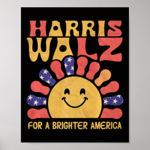 For A Brighter America Retro Sun For Kids Premium  Poster