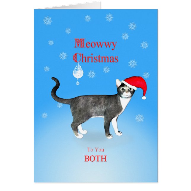 For  a couple, Meowwy Christmas cat (Front)