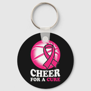 For A Cure Basketball Breast Cancer Awareness Key Ring