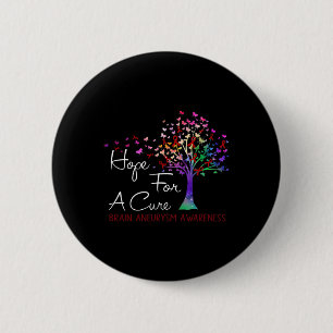 For A Cure Brain Aneurysm Awareness Tree Ribbon  6 Cm Round Badge