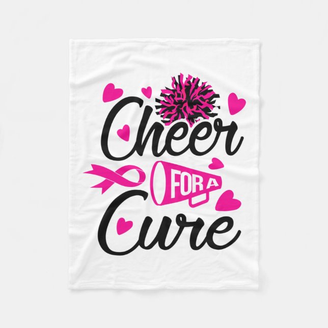 For A Cure Breast Cancer Awareness  Fleece Blanket (Front)