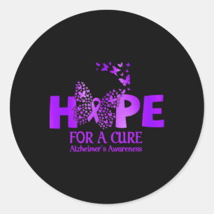 For A Cure For Alzheimerheimers Warrior Apparel He Classic Round Sticker
