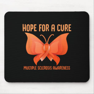 For A Cure Ms Multiple Sclerosis Awareness Butterf Mouse Pad