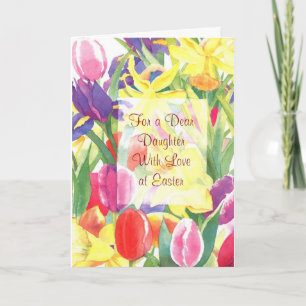 For a Dear Daughter With Love at Easter Holiday Card