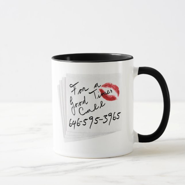 For a good time call, SpeakEasy mug! W/ Lipstick Mug (Right)