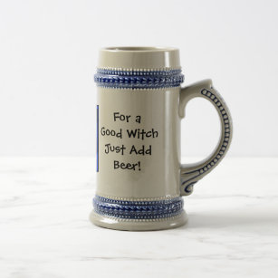 For a Good Witch Just Add Beer! Pagan Wiccan Stein