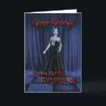 For a Goth girlfriend,A Vampire Birthday card<br><div class="desc">A vampire stalks the halls in this Gothic scene. Wish any vampire lover a great birthday.</div>