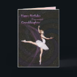 For a granddaughter, a ballerina birthday card<br><div class="desc">A beautiful ballerina dancing on a birthday card for a granddaughter</div>