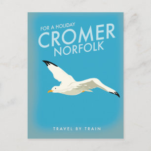 For a holiday Cromer Norfolk train travel poster. Postcard