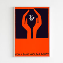 "For a Sane Nuclear Policy" Minimalist Retro