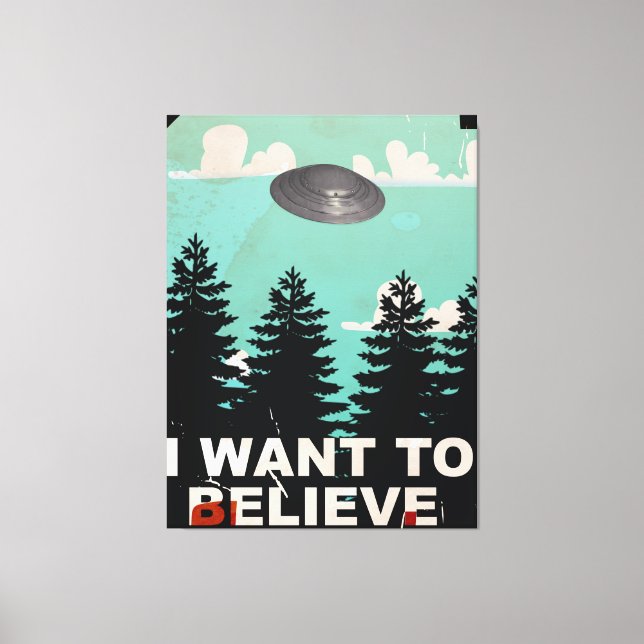 "For a show" Area 51 mono poster Canvas Print (Front)