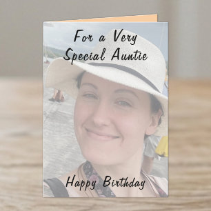 For a very special auntie photo orange birthday card