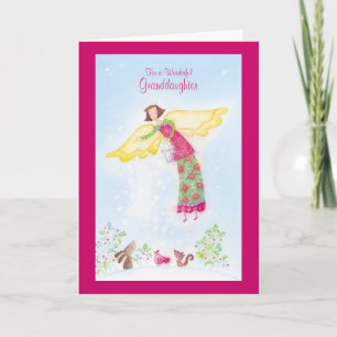 For a Wonderful Granddaughter Holiday Card