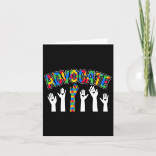 For Aby Therapist Teacher Parent Autism Awareness Card