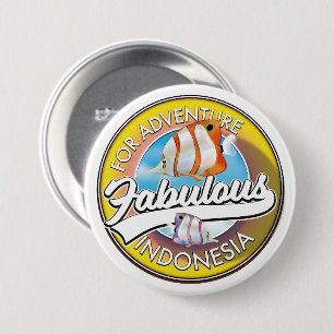 For Adventure Fabulous Indonesia logo 7.5 Cm Round Badge