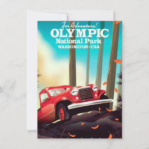 For Adventure! Olympic national park Washington. Invitation