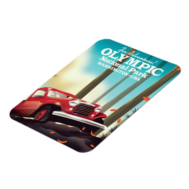 For Adventure! Olympic national park Washington. Magnet (Left Side)