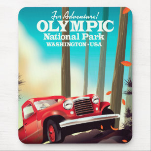 For Adventure! Olympic national park Washington. Mouse Pad