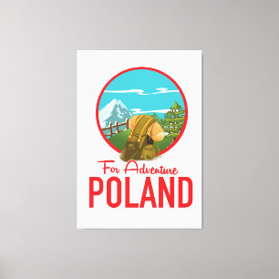 For Adventure Poland Travel logo Canvas Print
