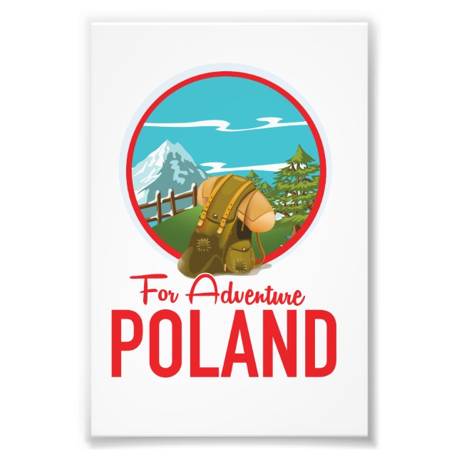 For Adventure Poland Travel logo Photo Print (Front)