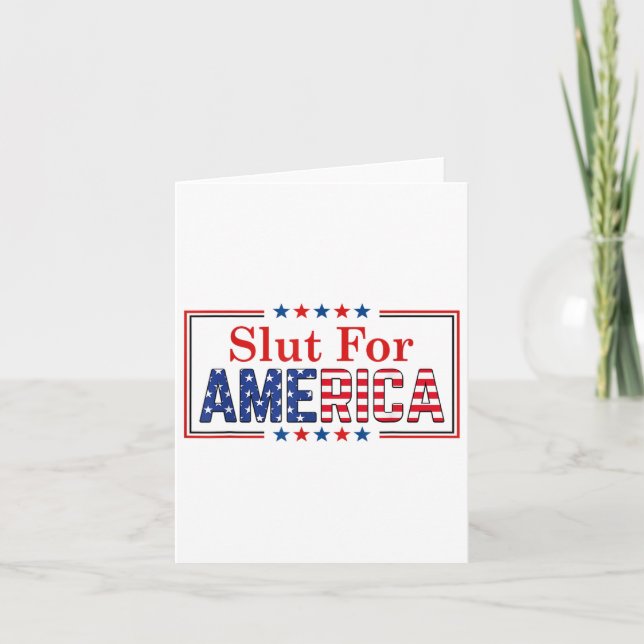 For America 4th Of July  Card (Front)