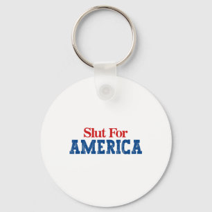 For America 4th Of July Key Ring