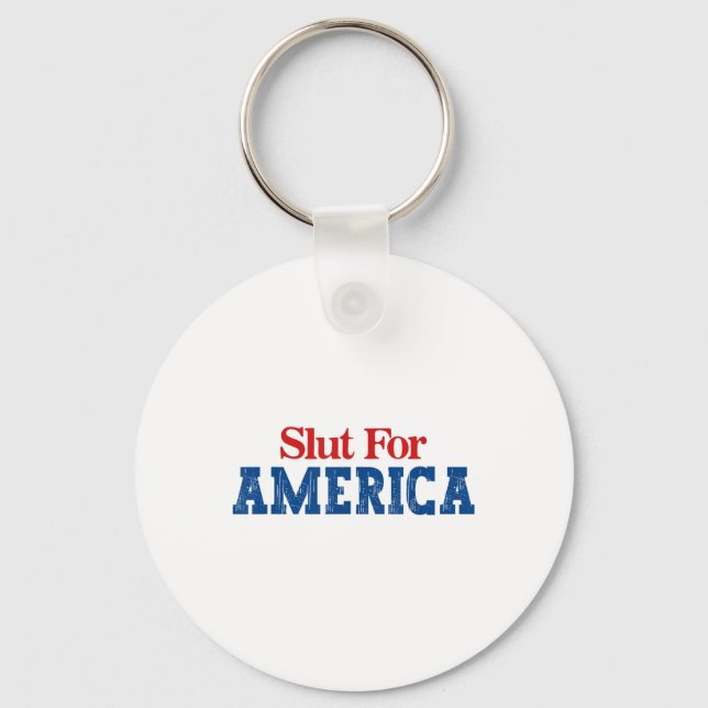 For America 4th Of July  Key Ring (Front)