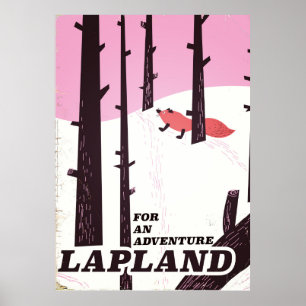 For an adventure Lapland vintage poster