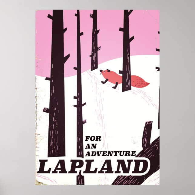 For an adventure Lapland vintage poster (Front)