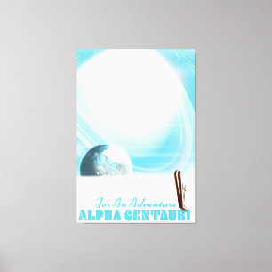 For an Adventure Retro Ski Sci-fi poster Canvas Print