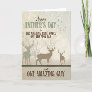 for an AMAZING Dad Forest Deer Father's Day Holiday Card