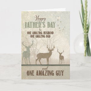 for an AMAZING Husband Father's Day Forest Deer Card